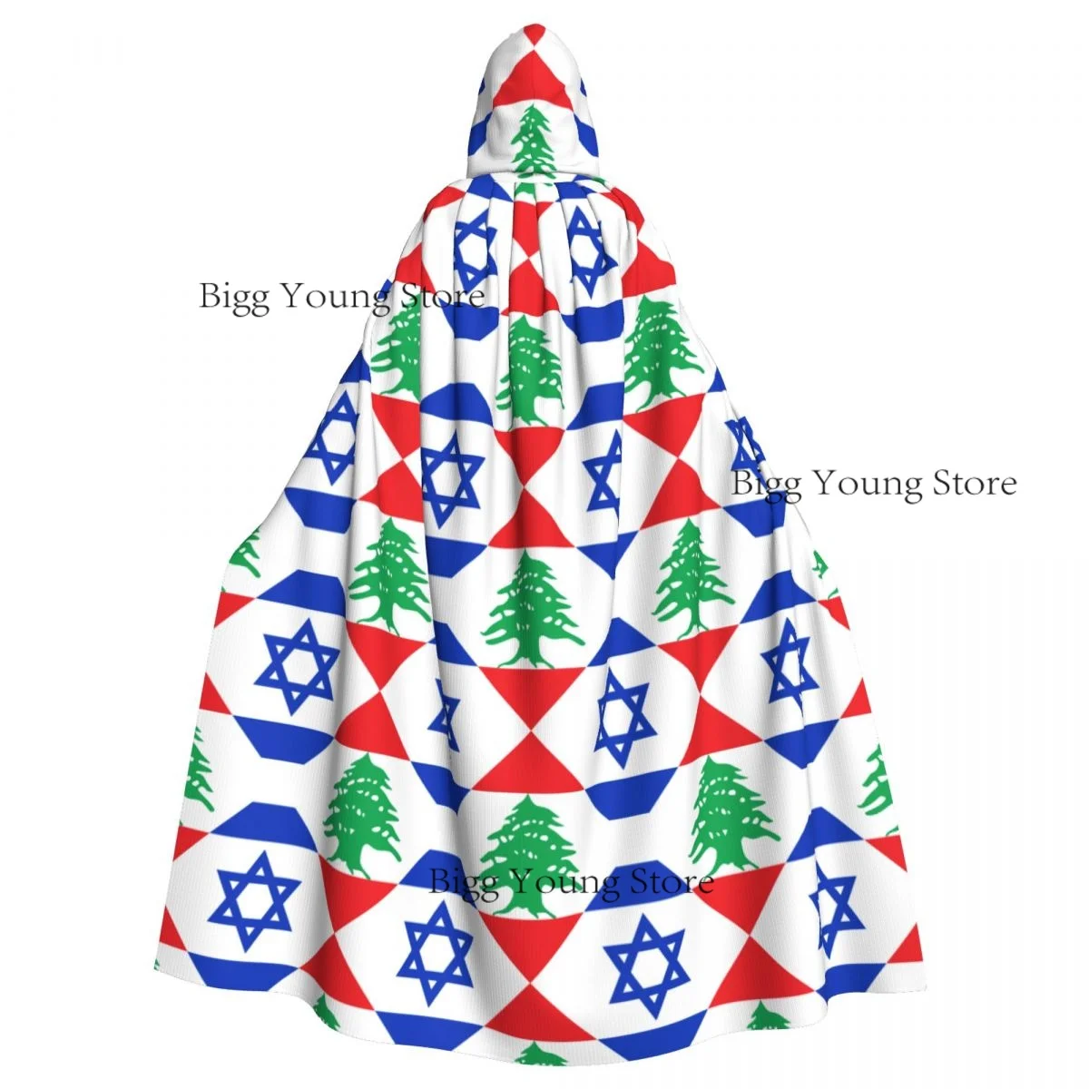 

Плащ унисекс с флагами Израиля и ливанны с плащом с капюшоном, накидка ведьмы вампира, костюм для косплея