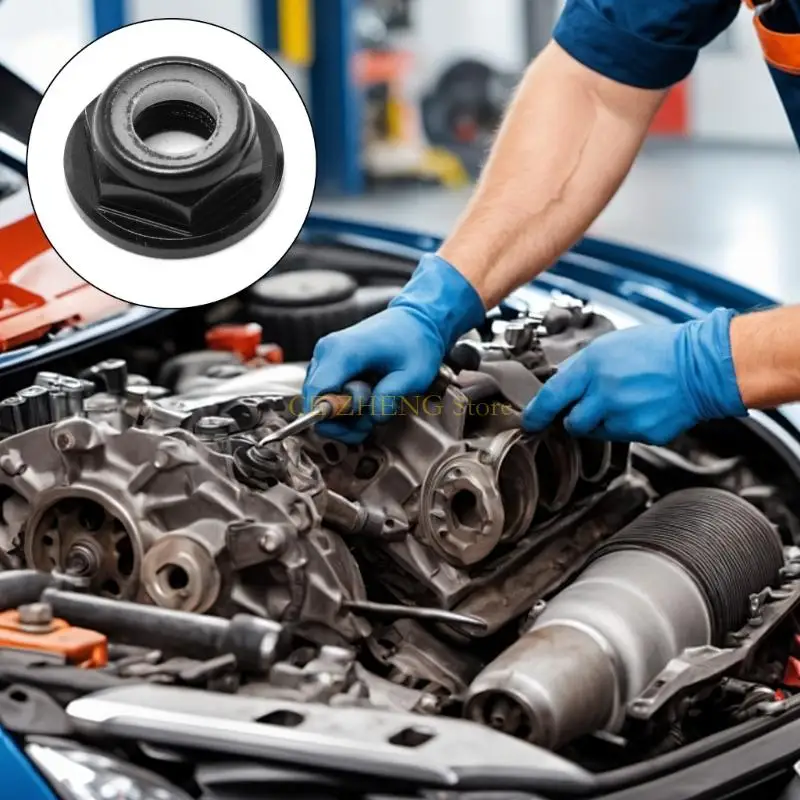 E56B 10pcs Aluminium Bride en nylon Insert d'écrou verrouillage verrouillage verrouillage Écrou l'écrou pour