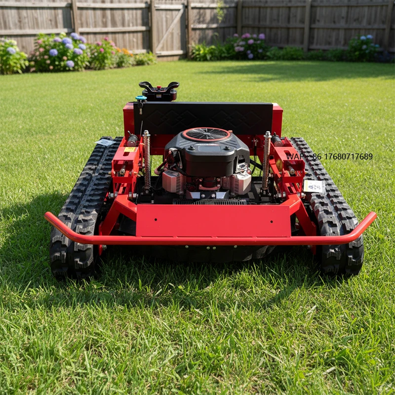 Industrial Remote-Controlled Tracked Lawn Mower 1-Year Warranty 1000mm Cutting Width Remote Control Lawn Mower