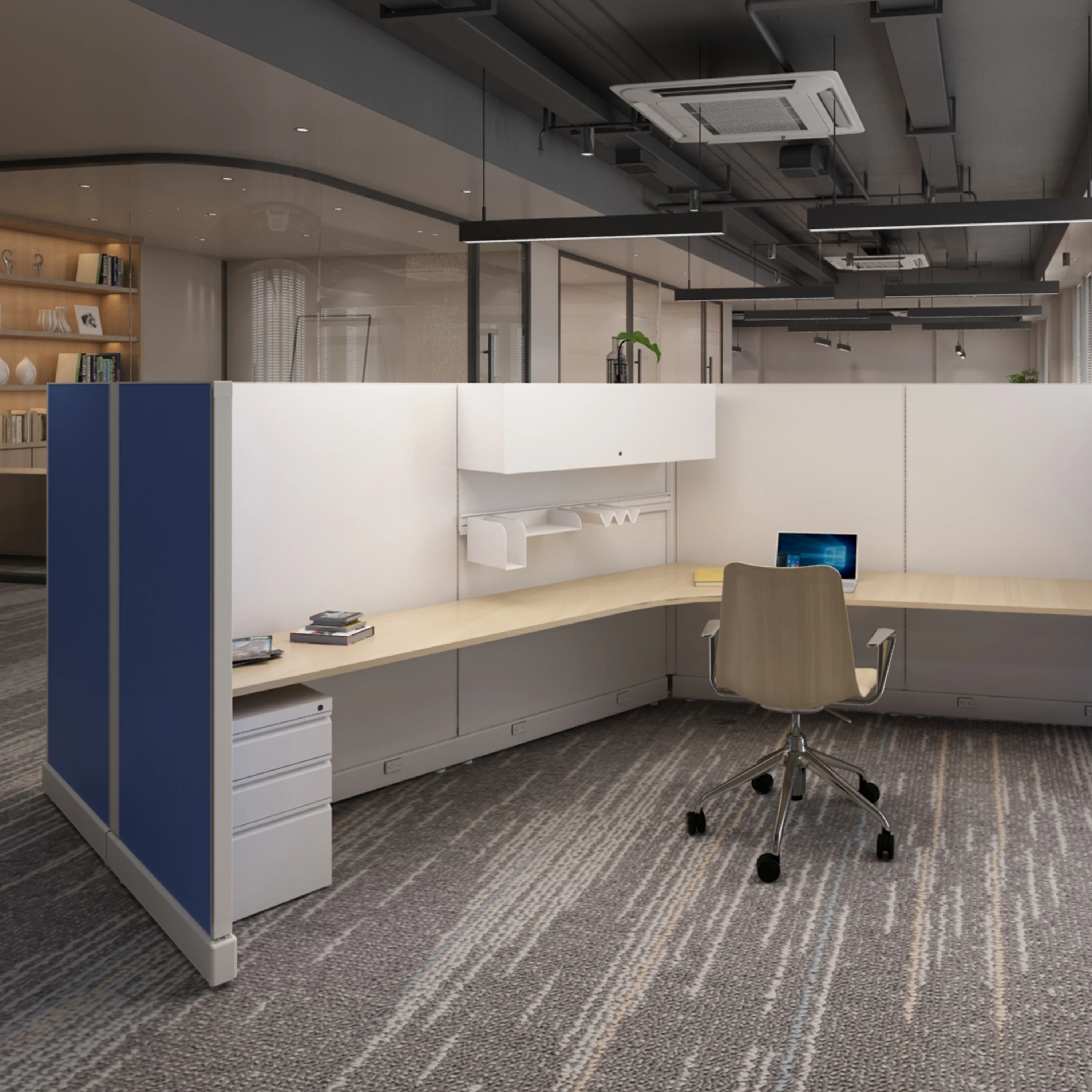 Office Dividers, High Wall Cubicle Workstation Adjustable Partitions Lift Desk Office Dividers, Soundproofing, Privacy Solutions