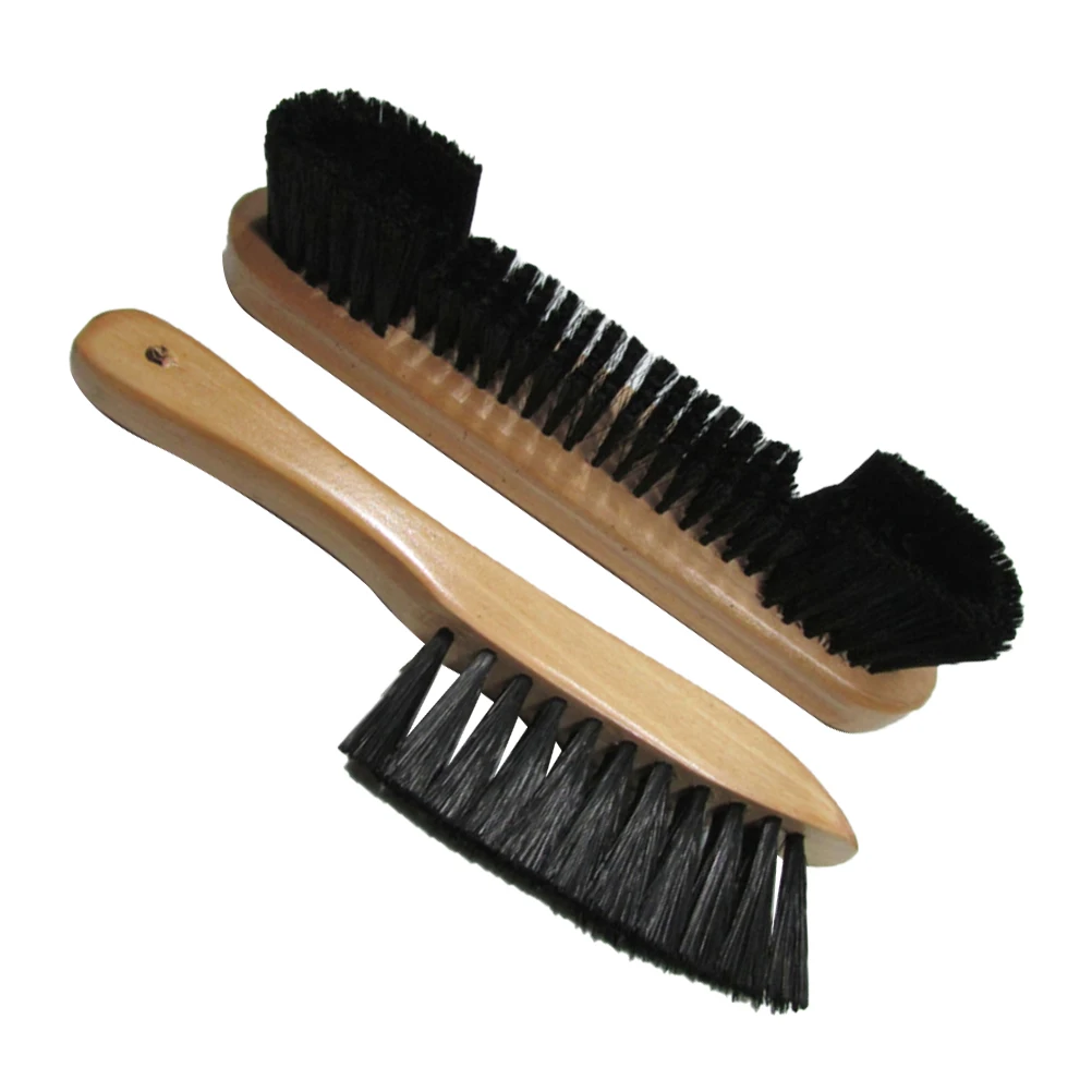 

2 pcs Billiard Brush Pool Table Cleaner Soft Bristles No Scratch Felt 9Inch Wooden Handle Rail Dust Powder Remover