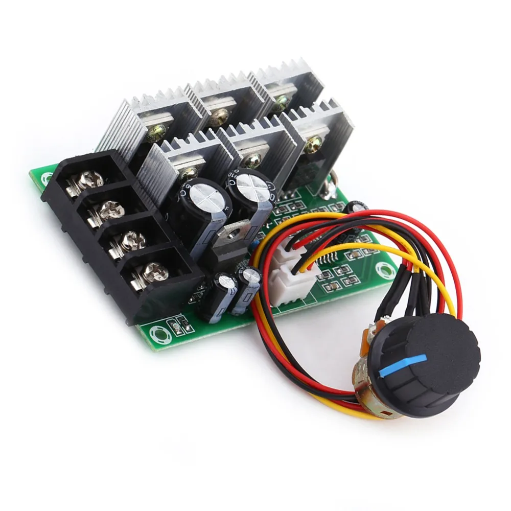 DC10-55V Brush Motor Speed Controller 40A Overload Protection DC Motor Speed Controller Locked Rotor Protection