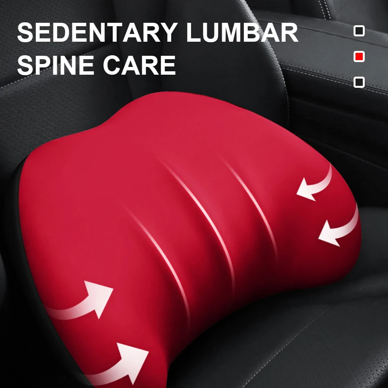 SEAMETAL Car Headrest Pillow Ergonomics Lumbar Support Ultra-Soft Memory Foam Neck Pillow Breathable Removable Cover Pain Relief