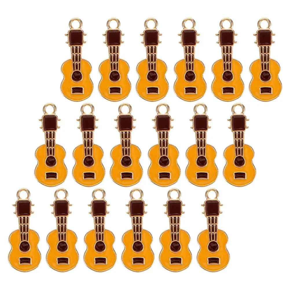 25Pcs Guitar Charms Music Theme Pendants for Jewelry Making DIY Craft Supplies Necklace Bracelet Keychain Making Kit Metal Charm