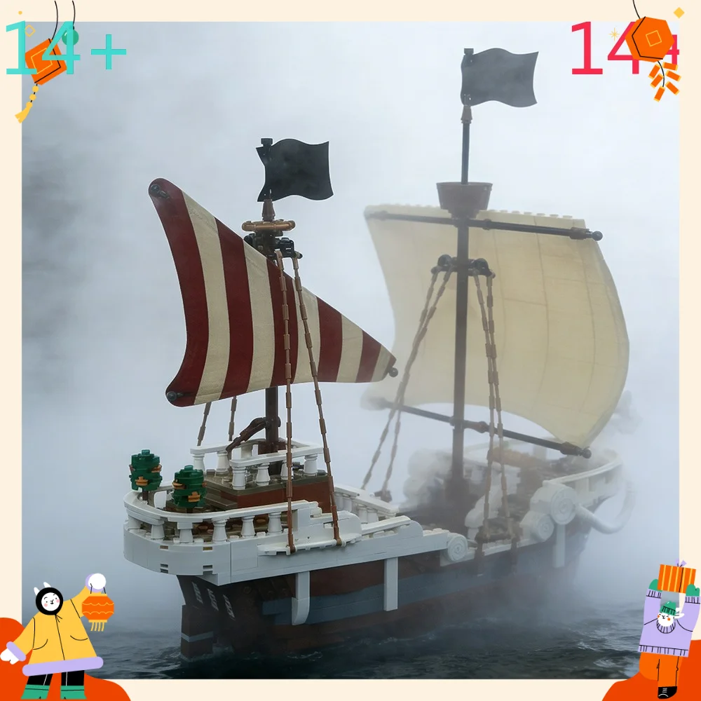 

Moc lnright Store Sets Modle Gifts1367pcs Figure Merry Luffy Boat Building Blocks Toys for Children Birthdays Christmas Gifts