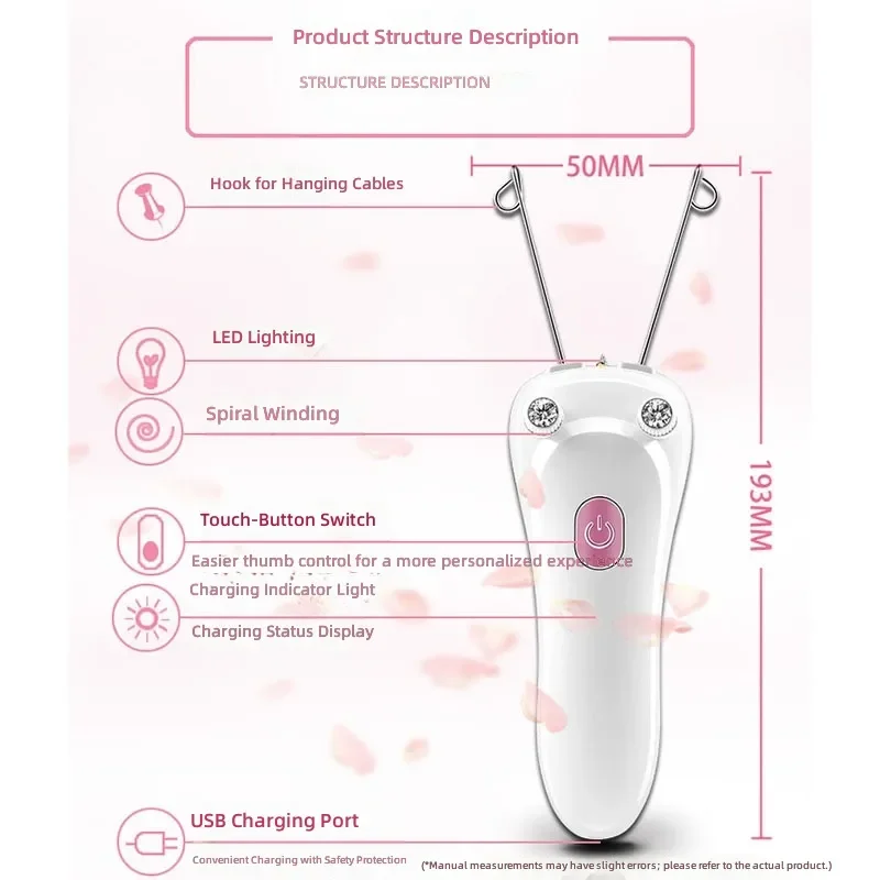 for  Face Pulling Device Facial Hair Remover Machine Women Painless Epilator Beauty Care