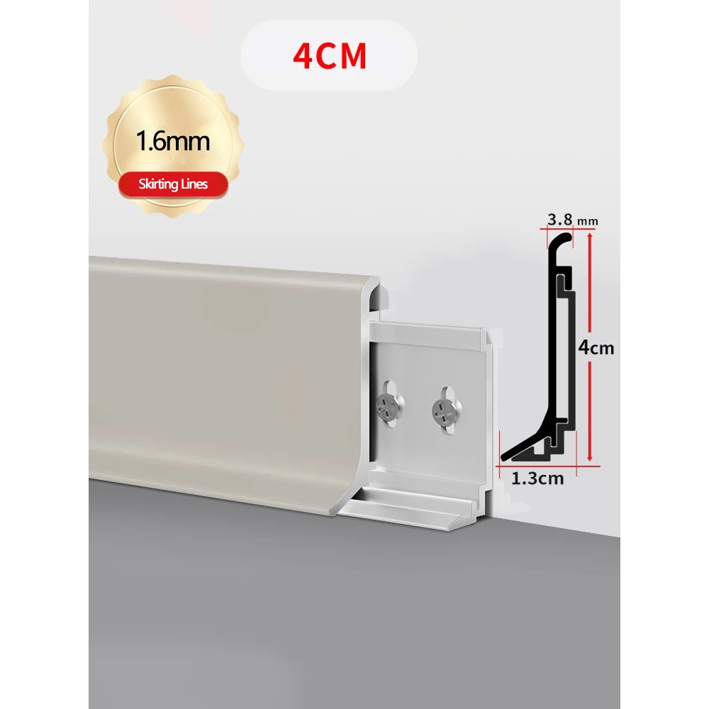 Aluminum Alloy Skirting Lines Waterproof Fireproof Beauty Long Durable Building Materials