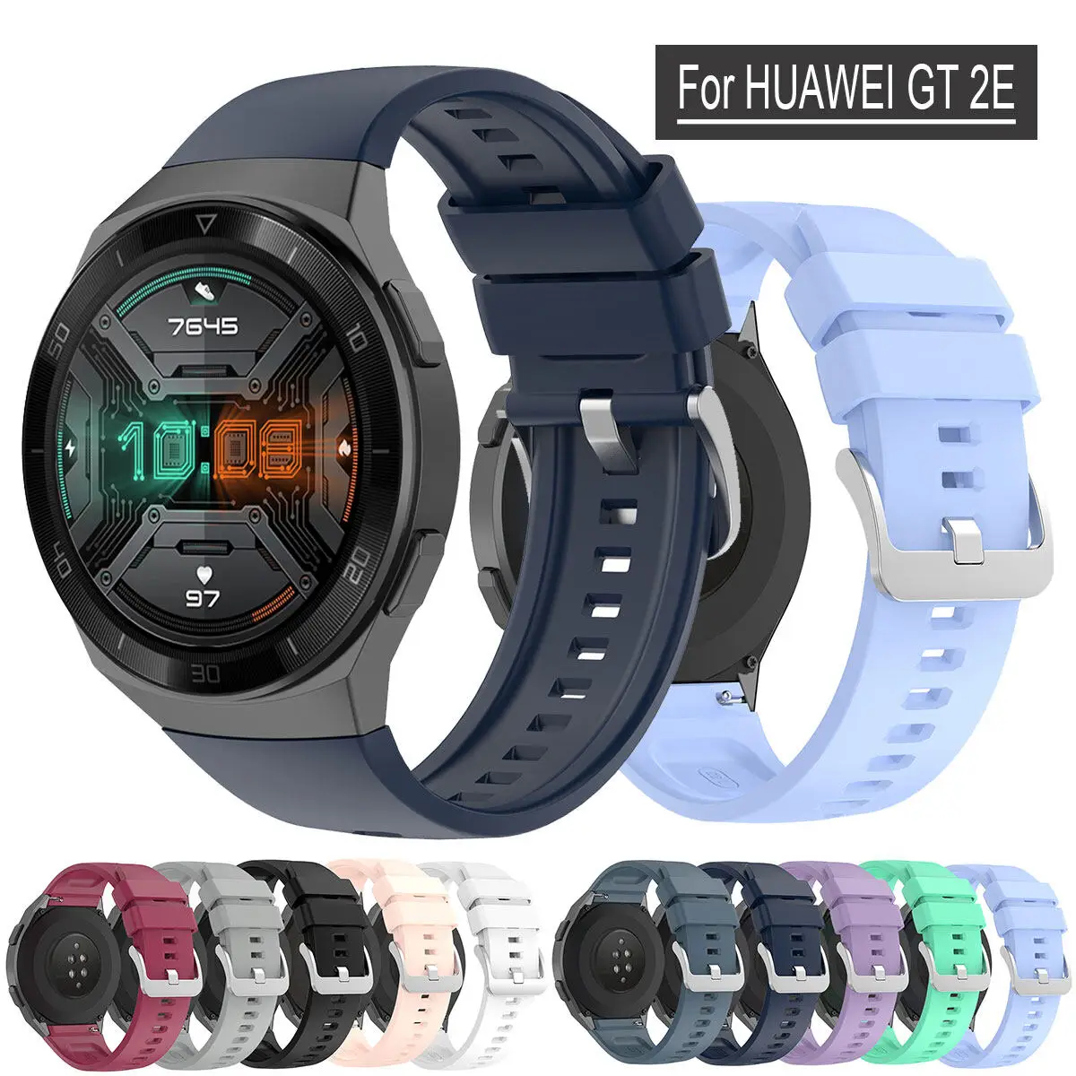 Funda protectora de reloj adecuada para Huawei Watch GT2e, correa de silicona para Huawei Watch GT2e, accesorios para relojes de pulsera