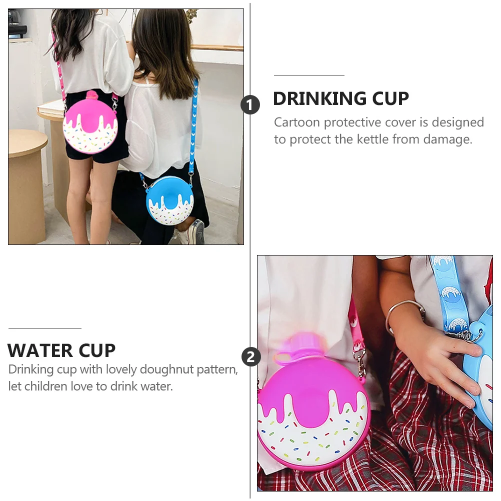 

Portable Kettle Cute Bottle Sports Water Kid Drinking Bottles Shape for Kids Doughnut