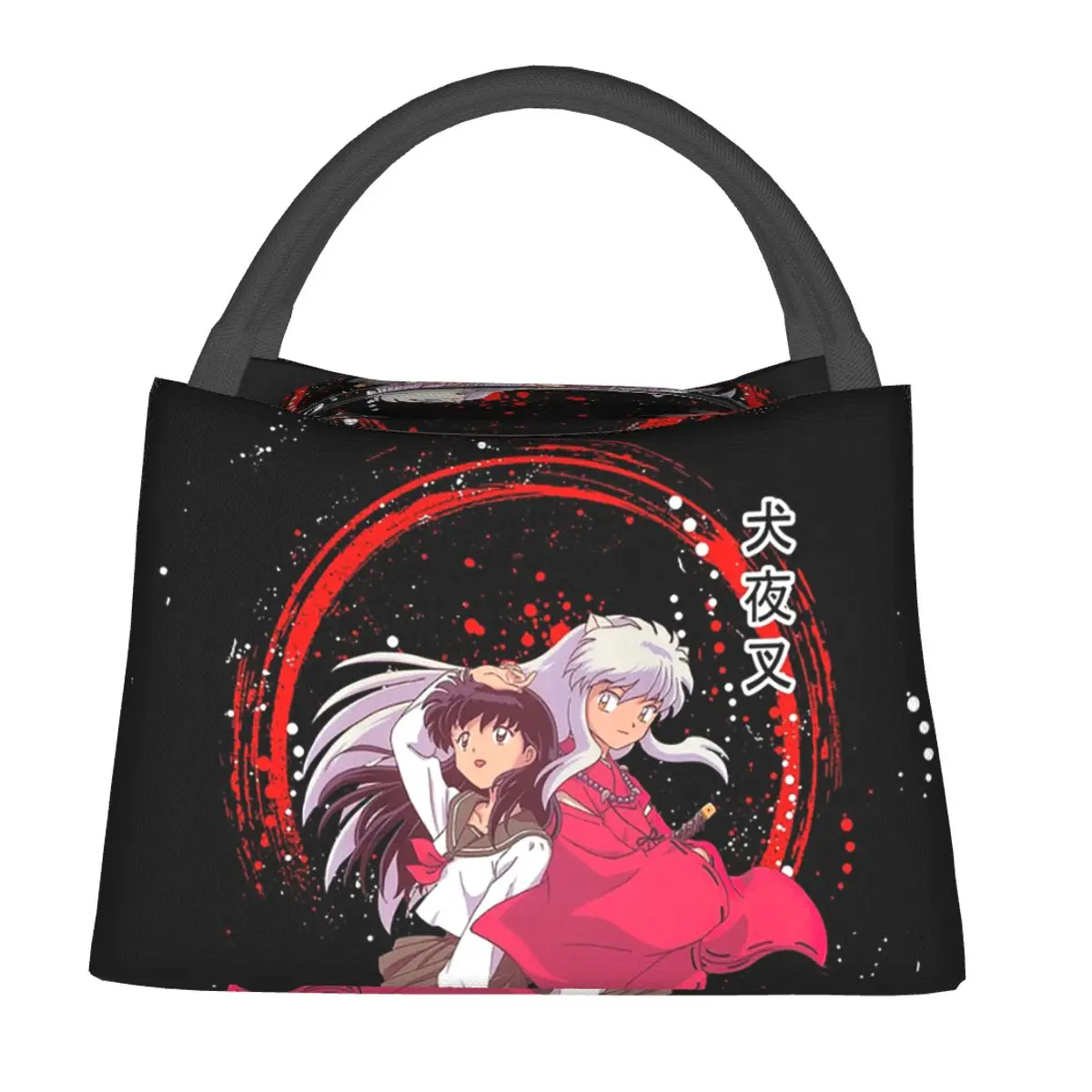 Anime Inuyasha Kagome Higurashi Lunch Bags Insulated Bento Box Lunch Tote Picnic Bags Cooler Thermal Bag for Woman Kids Work