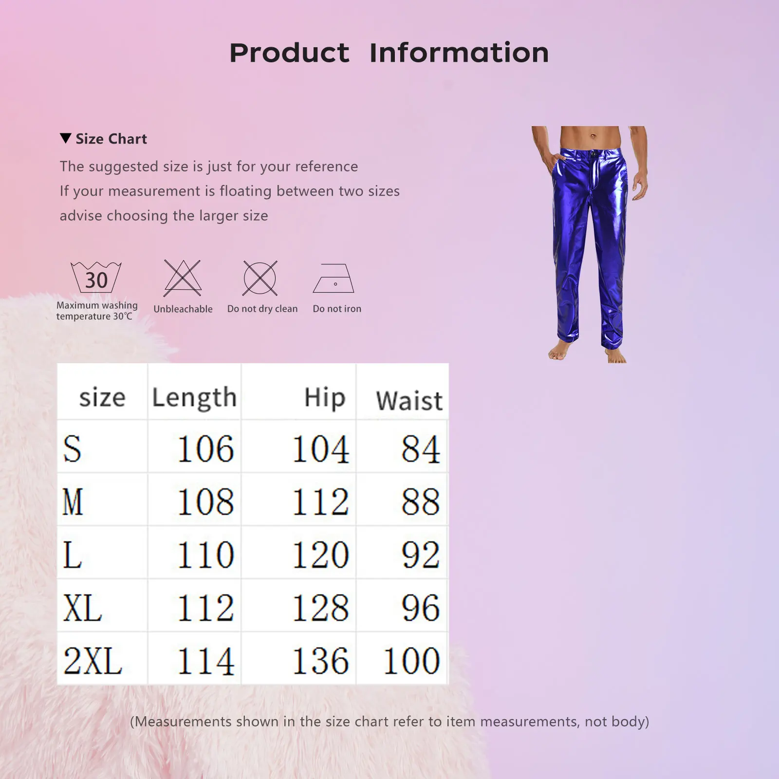男性 80 年代ディスコメタリック光沢のあるズボンストレートレッグロングパンツフェスティバルハロウィンコスプレ衣装ジャズロックダンスクラブパーティー用