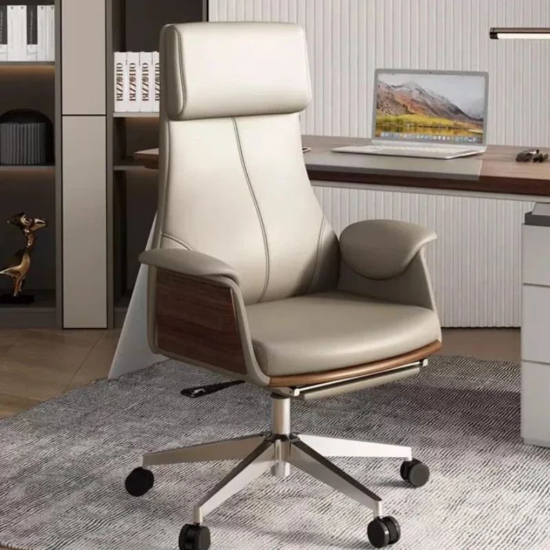 Fancy Leather Luxury Office Chair Design Rotating Italian Executive Home Office Chair Designer Modern Sedia Ufficio Furniture