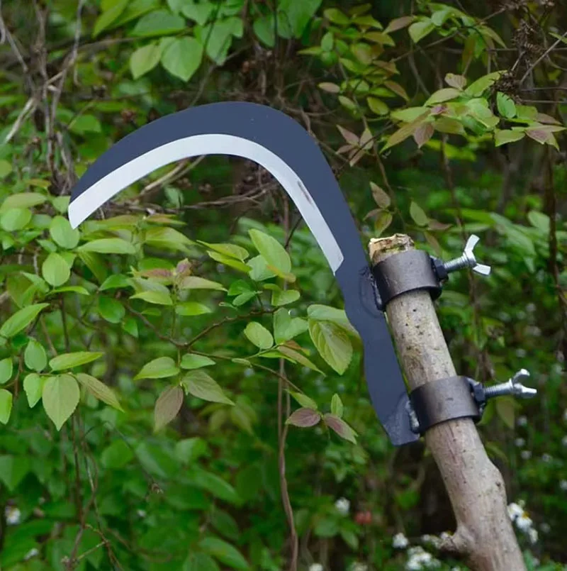 Manganese steel large mowing grass sickle garden pruning flowers and grass cutter head cutting branches