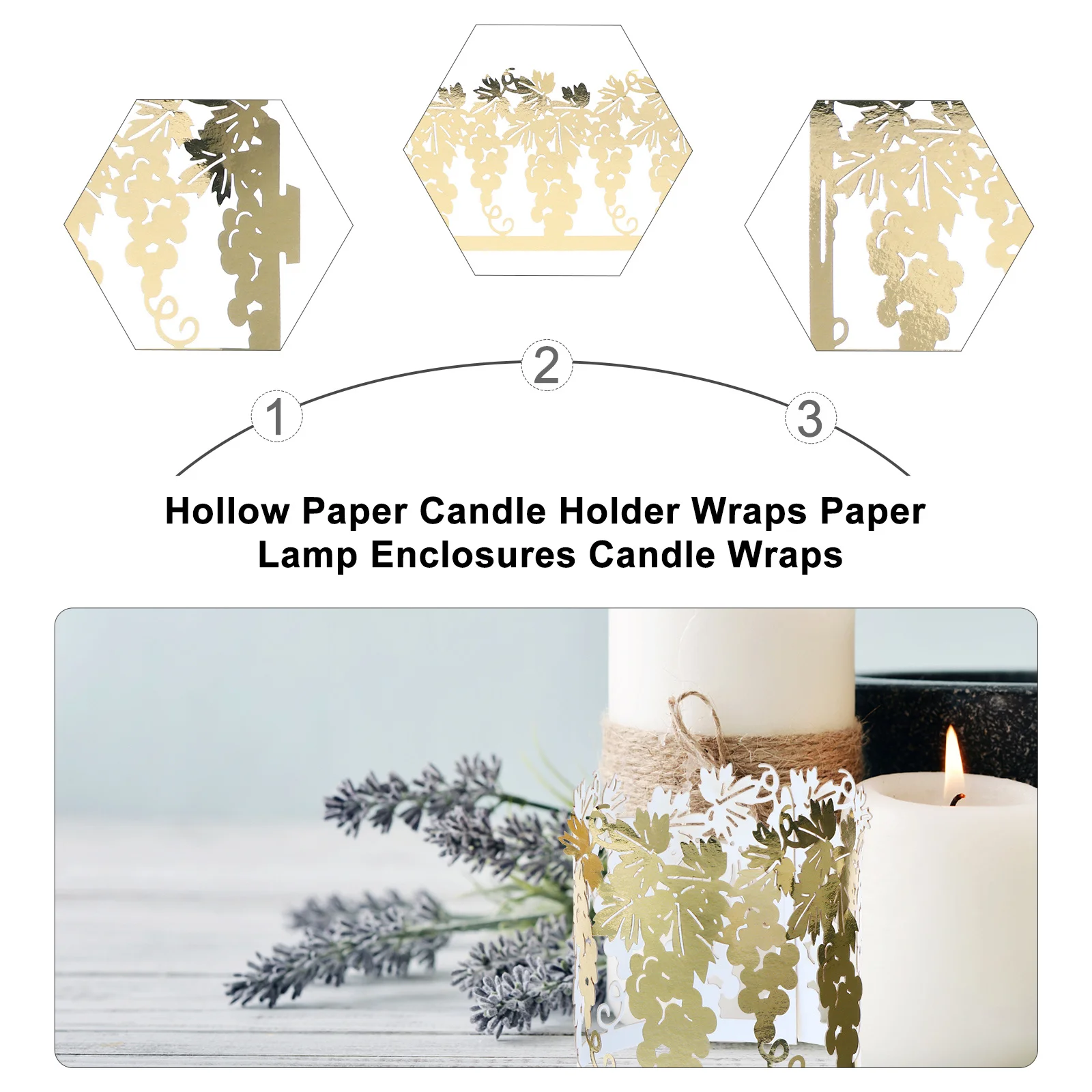 

50Pcs Hollow Paper Holder Wraps Silver Cylindrical Lamp Enclosures Decorative Light Shades for Creative Lights