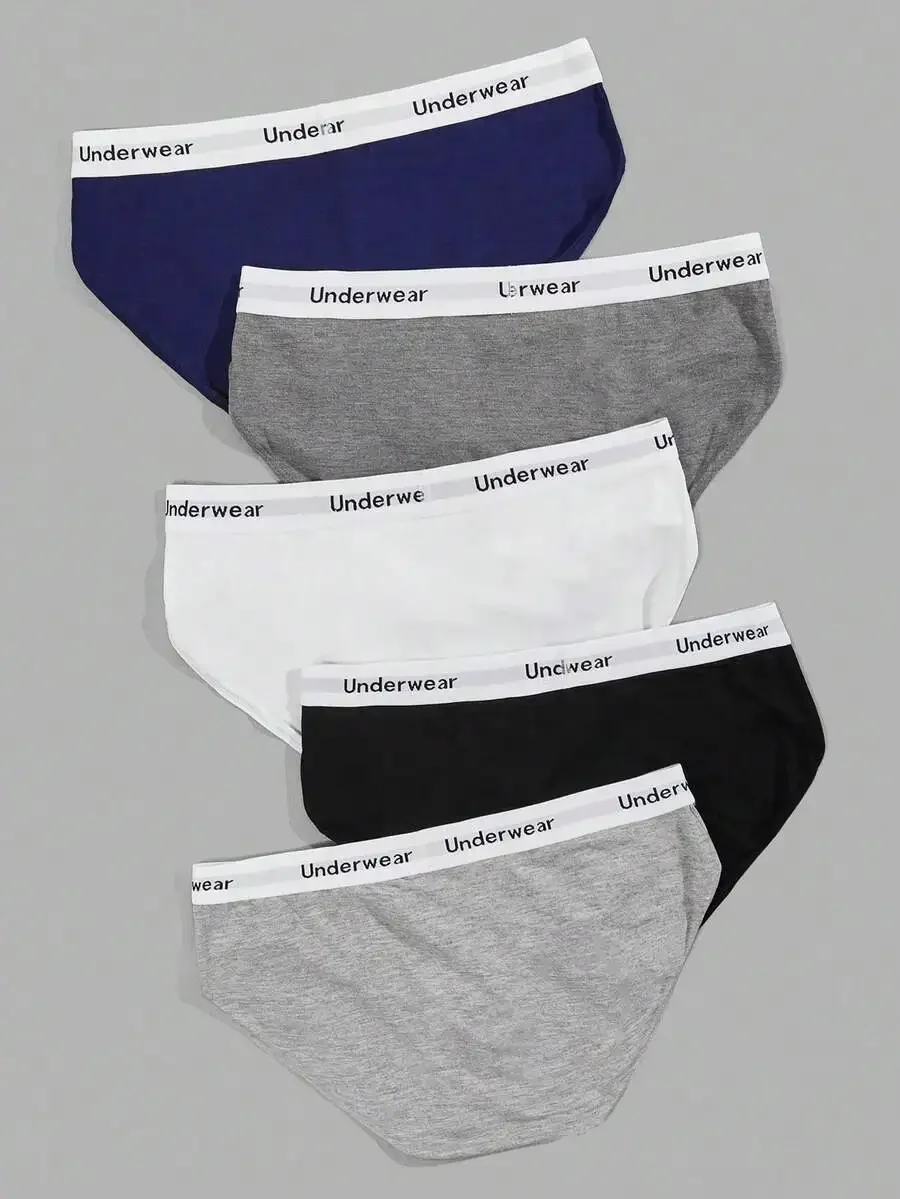 

Mens Letter Waistband Comfortable Casual Briefs
