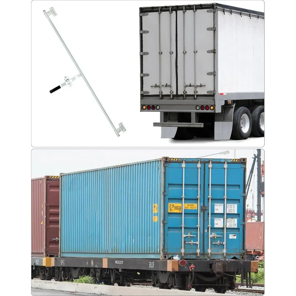 قفل قضيب كامة مقطورة البضائع، 2 حزمة مزلاج باب مقطورة 55 بوصة، مطلي بالزنك، منحدر قابل للطي وباب RV قابل للطي للأسفل، مفصل واحد #2