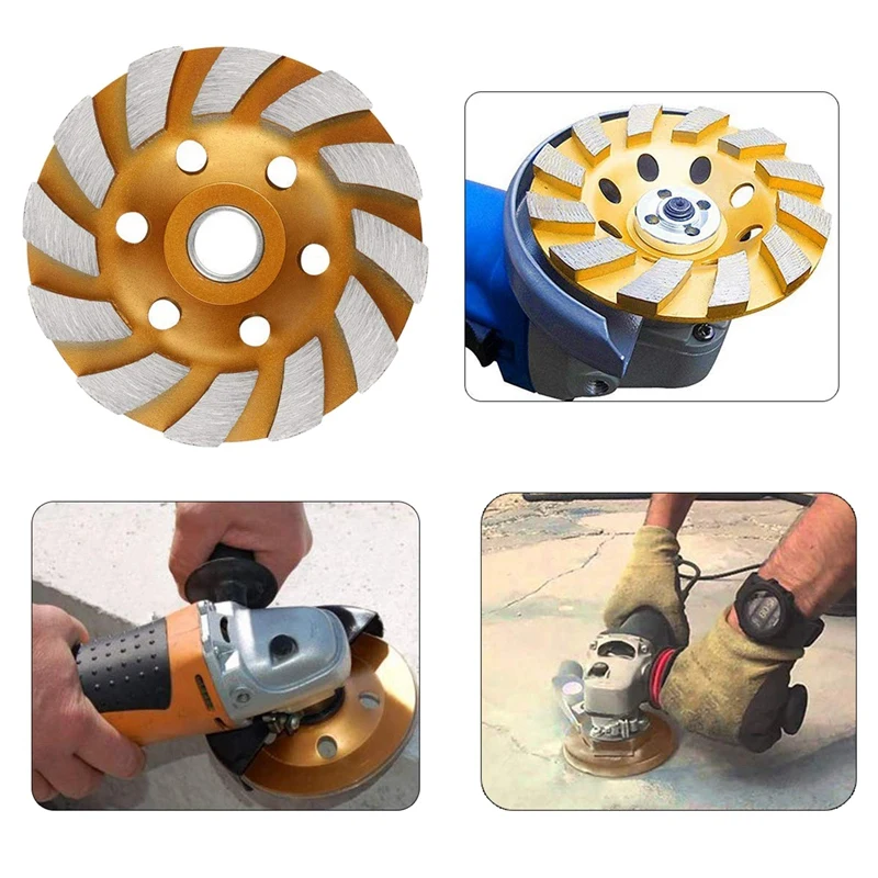 Diamond Cup Grinder 4 Inch Concrete Turbo Diamond Grinding Cup Wheel Angle Grinder Wheels For Angle Grinder