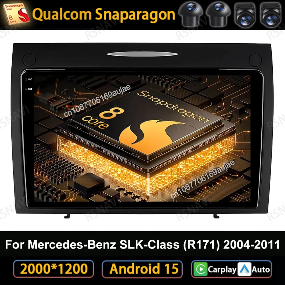 

Car Radio Android 15 For Mercedes-Benz SLK-Class (R171) 2004-2011 DSP Wireless Carplay Auto GPS Multimedia Viedo Player QLED BT