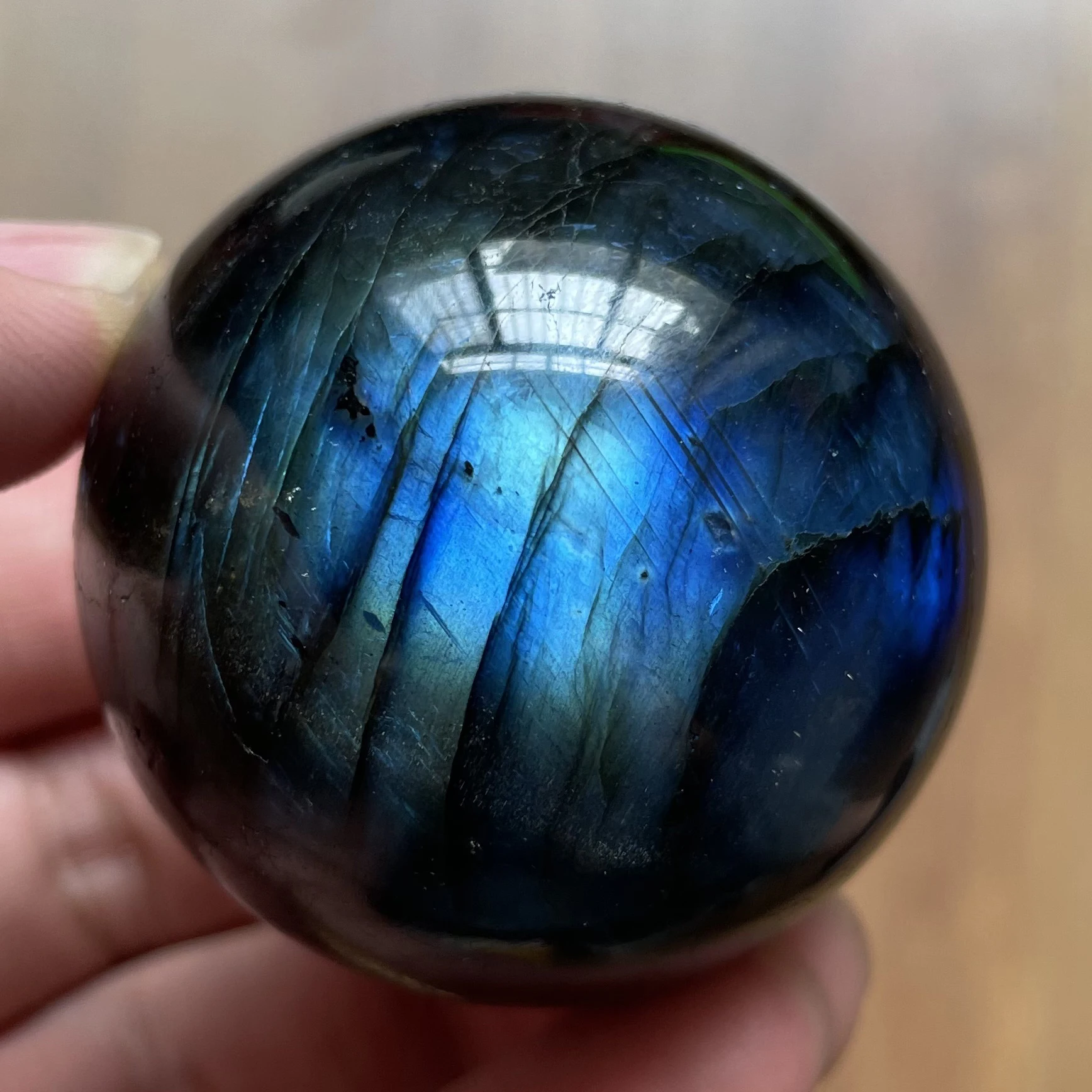 Natural Stone Labradorite Rock Polished Crystal Ball Quartz Sphere Moonstone Feng Shui Decoration Gift Reiki Healing images - 6