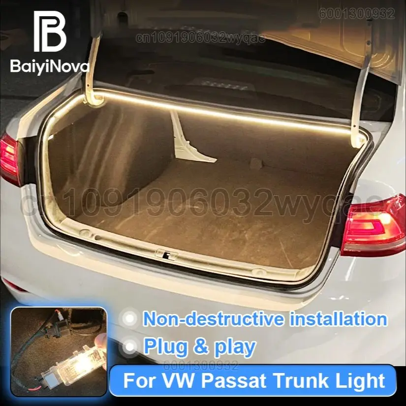 

Индивидуальный автомобильный светодиодный светильник багажника для VW Passat, багажный ящик, ночное освещение, приветственный свет, аксессуары для модификации салона автомобиля