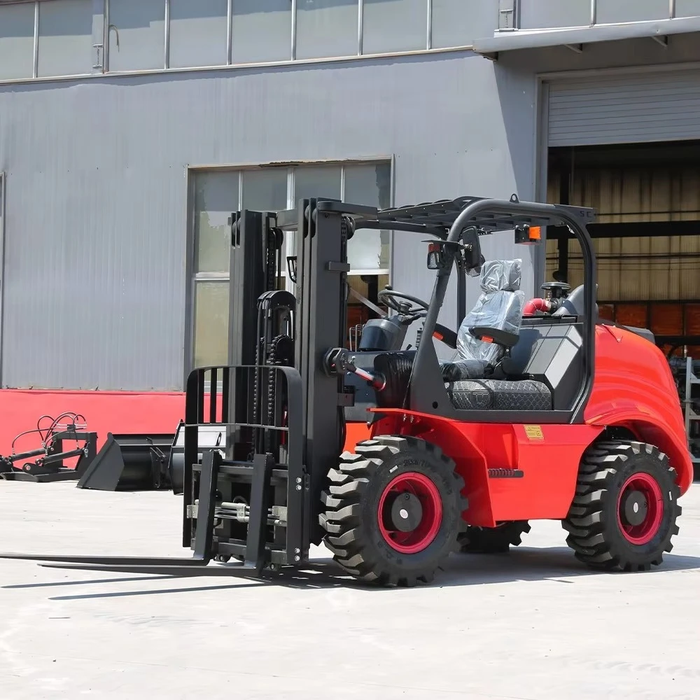 Hot Sale LANDWARD 4 Wheel Forklift 3.5 Ton All-Terrain Off Road Forklift EPA Euro 5 Outdoor Use  Rough Terrain Forklift