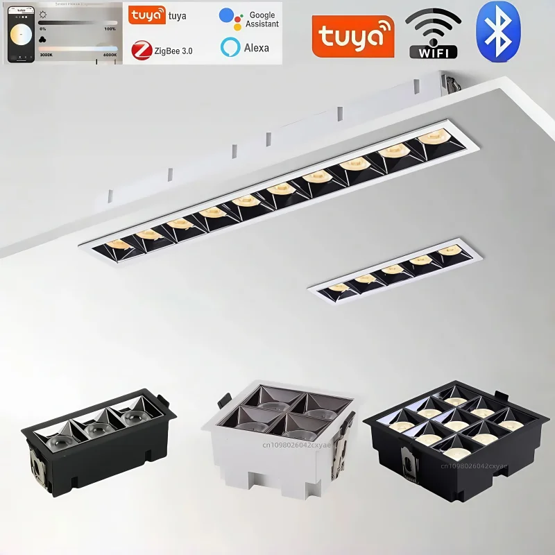 

Tuya Smart DALI dimmable LED downlights, spotlights, COB ceiling lights, living room, kitchen, bedroom indoor lighting bulbs