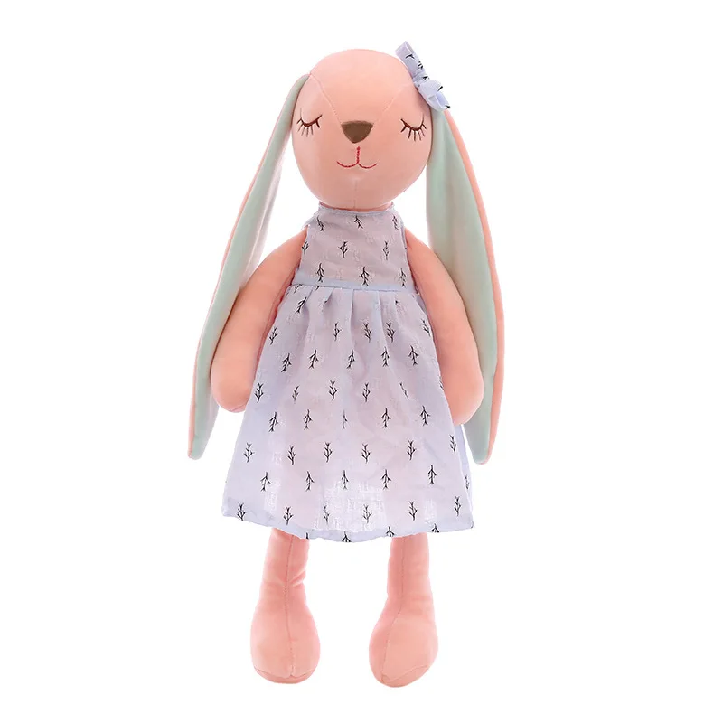 Kawaii Długie uszy Królik Pluszowe zabawki dla dziewczynki Uspokojenie lalki Zabawka do spania dla niemowląt Miękkie pluszowe zabawki Wypchane zwierzęta Zabawki dla niemowląt