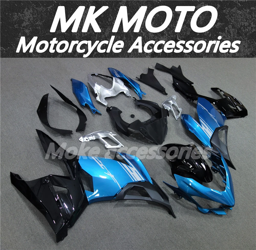 Fairings Kit Fit For Ninja 400 2018 2019 2020 2021 2022 2023 Bodywork Set Injection Blue White Silvery