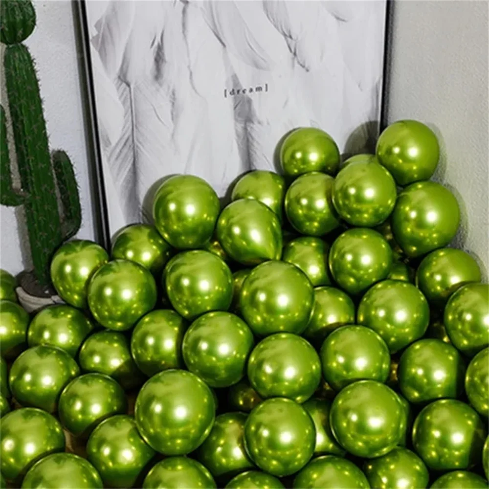 50pcs 5inch Chrome Black Metallic Balloons Happy Birthday Party Decorations Kids Adult Boy Girl Baby Shower Wedding Decoration