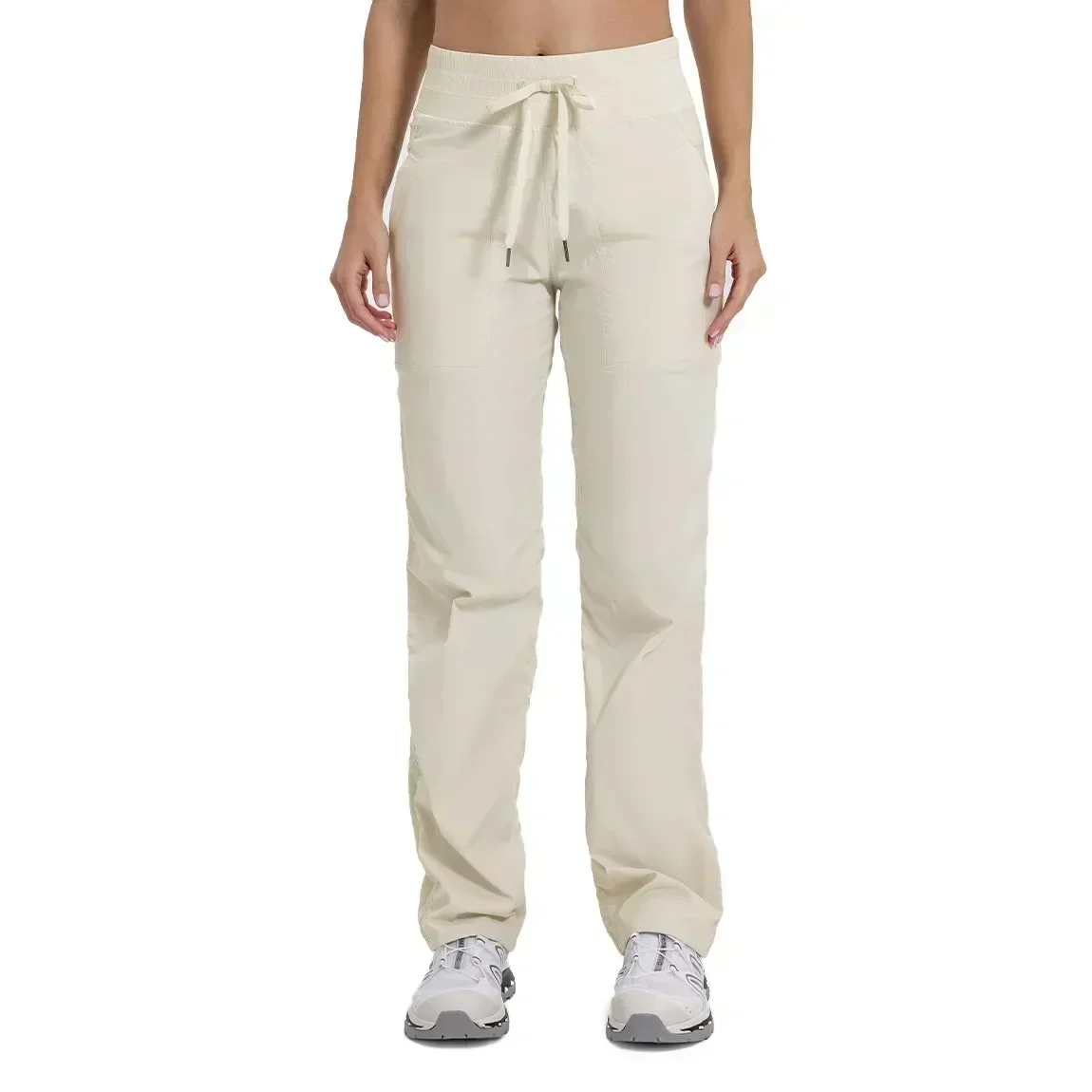 Lemon Dance Studio Folded Yoga Pants Super Soft Loose Micro Horn Fitness Commuter Leisure Sports Stretch Drawstring Feet Pants