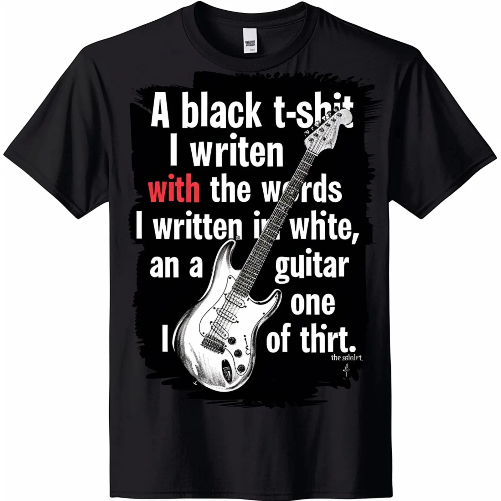 Music Lover Tee with Electric Guitar Design Funny Quote Shirt for Men and Women