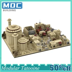 MOC jabba's palace Tatooine Architecture Modular Palace Building Blocks Desert City Street View 3D Model Bricks Kids Toys Gift