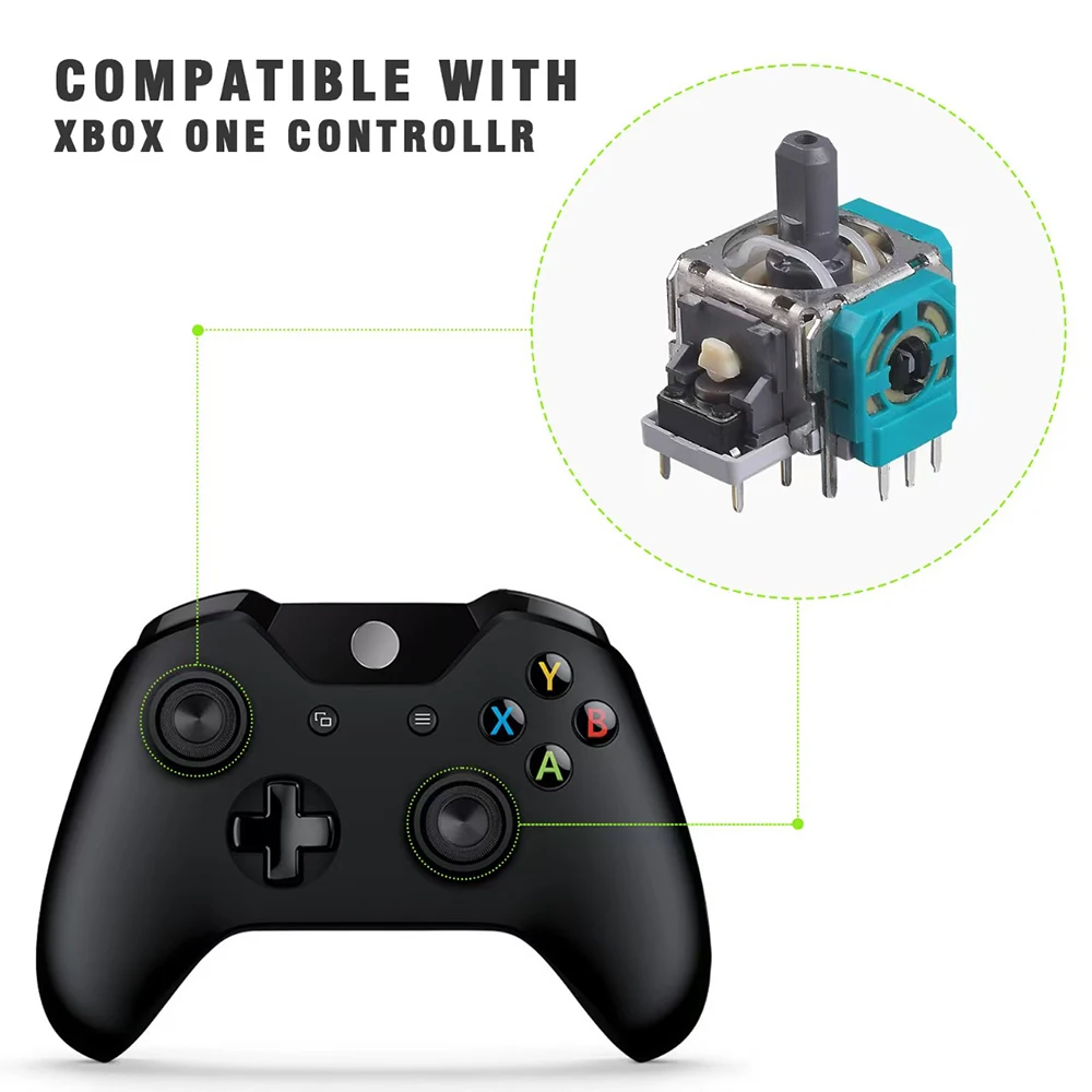 10pcs Replacement 3D Analog Joystick ThumbStick Repair Parts Accessory Analog 3D Joysticks Replacement for Xbox One Series X/S