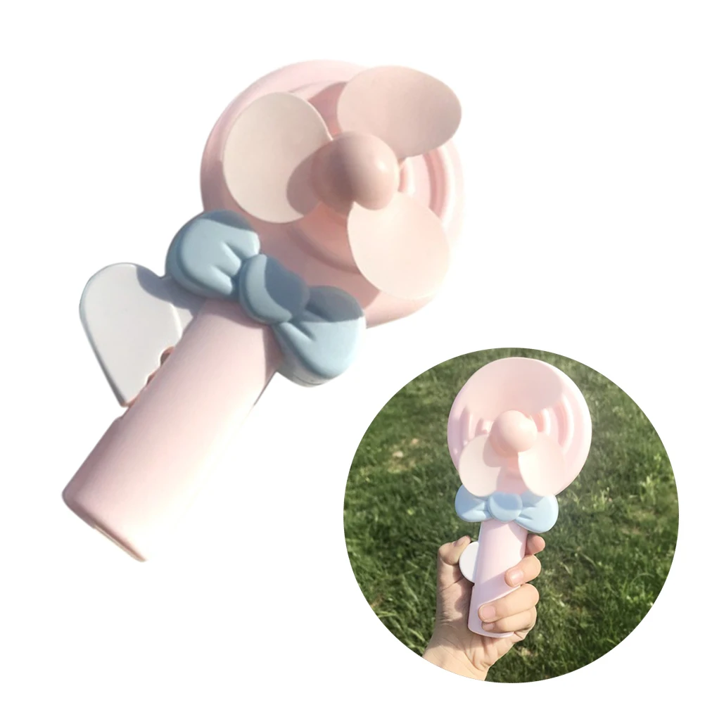 

Portable Handheld Shape Pink Pressure Blowing Fan For Kids Safe Eco Durable Hand-Held Fan USB Gadgets