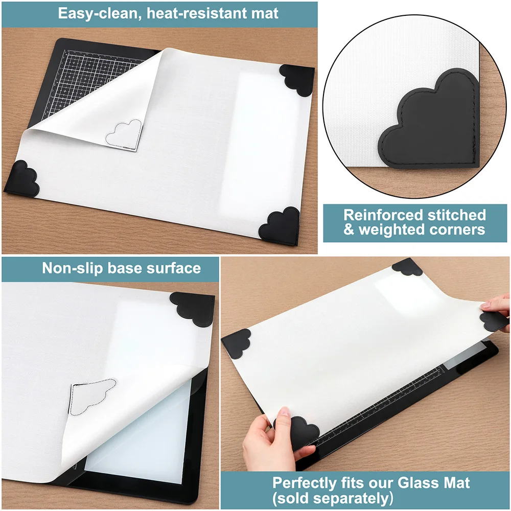 40*26cm Non-Stick Craft Mat Heat Resistant Media Surface Mat for DIY Stamping Ink Blending Paper Card Making Project 2024