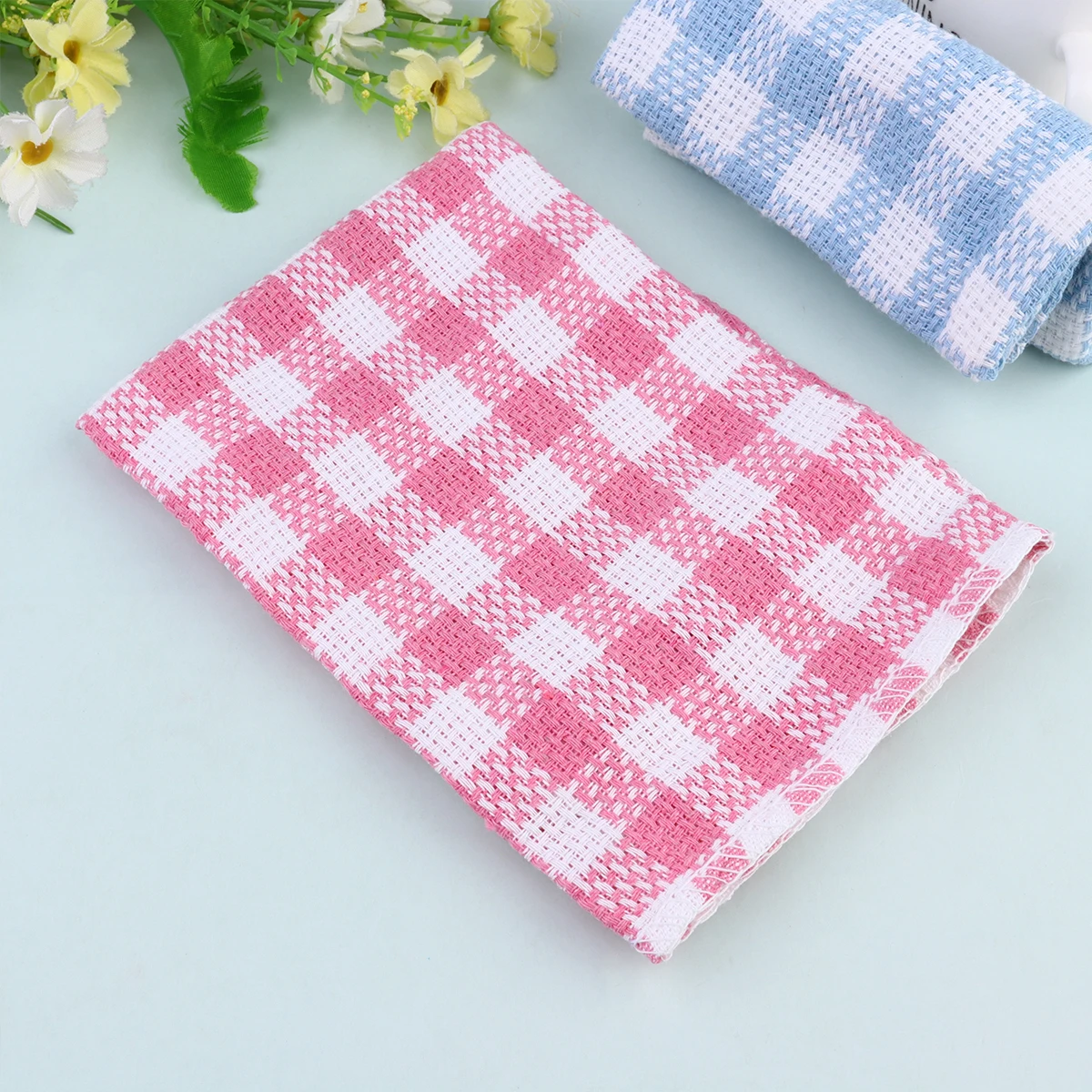 

8PCS Absorbent Towels Kitchen Cleaning Cloths Wash Rags Durable Cotton High Absorbency Strong Towel Cleaner Detergency