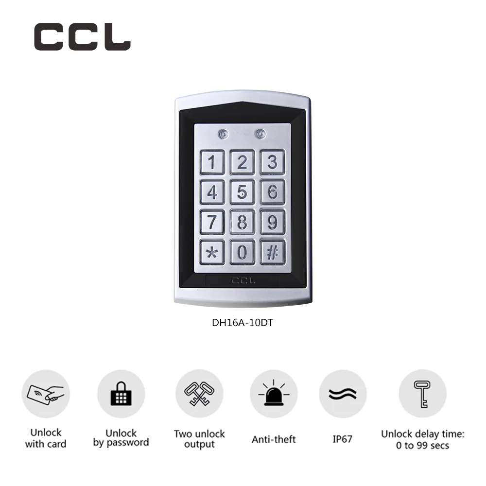 Imagem -02 - Ccl Ip67 à Prova Dip67 Água Rfid Padrão Standalone Controle de Acesso em Leitor de Cartão Porta Sistema de Bloqueio Controler Dois Desbloquear Saída