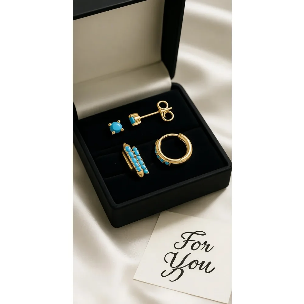 

Водонепроницаемые серьги-кольца Huggie для женщин, набор из 3 штук из нержавеющей стали с кубическим цирконием, роскошные модели