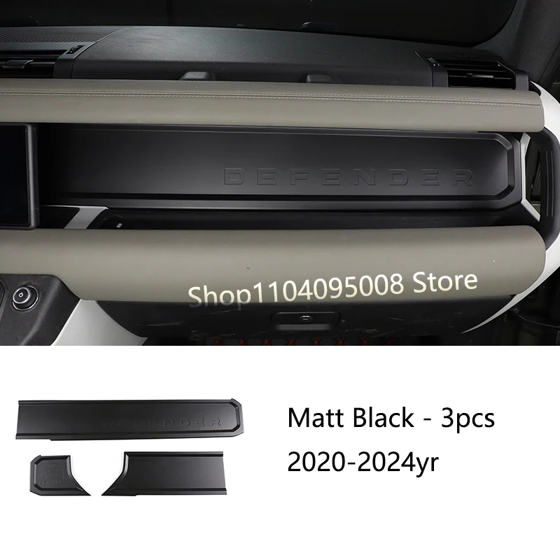 Voor Land Rover Defender 90 110 130 2020-2024 Koolstofvezel Dashboard Wordmark Panel Auto-interieur Decoratie Strip