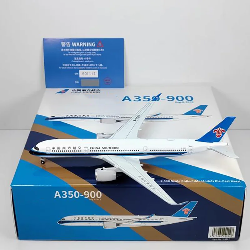 Diecast Scale 1/400 China Southern Airlines A350-900 Alloy Aircraft Model Simulation Toy Collection Display Decoration