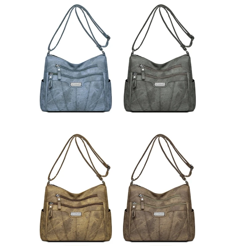 Mom's Must have Soft Leather Crossbody Bag Lightweight and Versatile Shoulder Bags for Daily Use and Travel