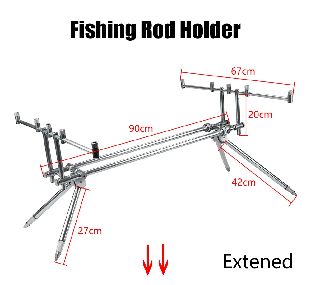 Wholesale Aluminum Alloy Telescopic Portable Fast Folding European Carp Long-distance Fishing Rod Bracket