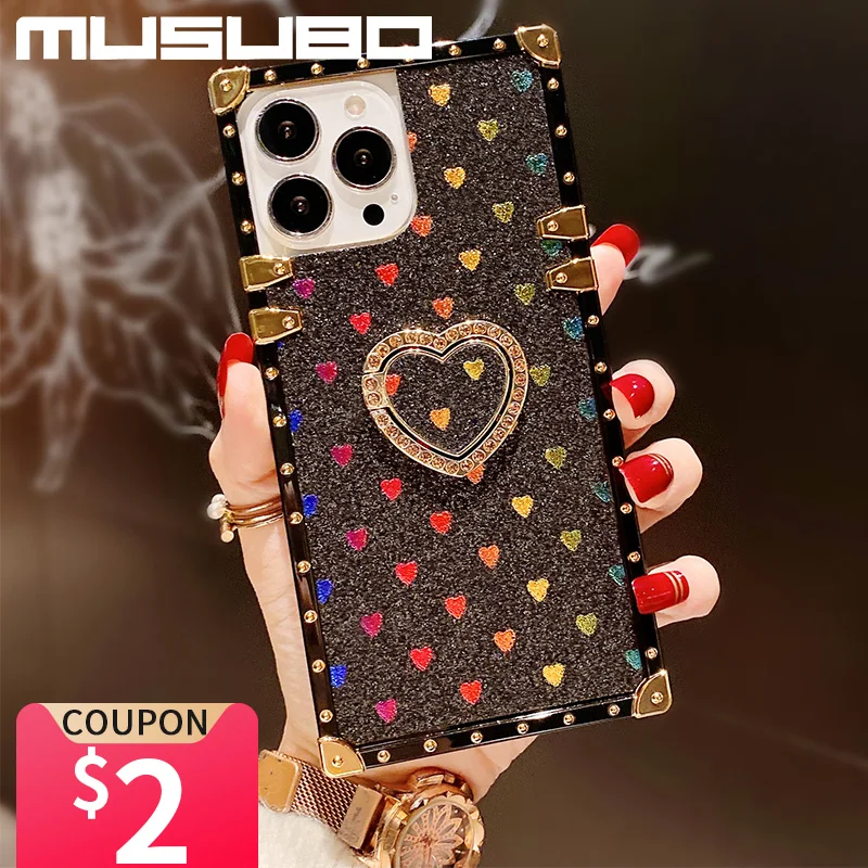 

Musubo Love Ring Case For Samsung Galaxy S22 Plus S21 FE S20 Ultra Note 20 Stand Cover A22 5G A72 A71 A51 A52 Fundas Coque Capa