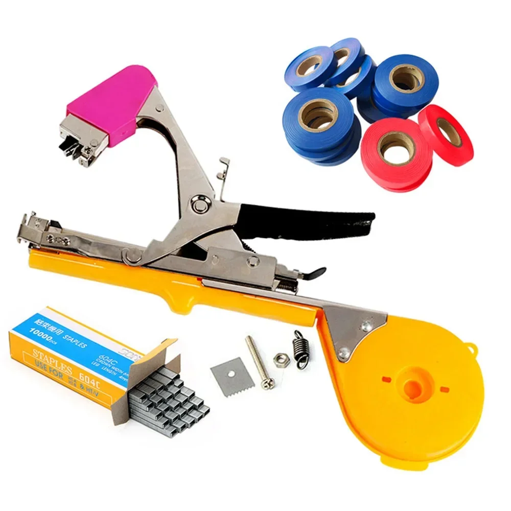 

Plant Tying Machine Garden Tool Hand Tying Machine Plants Stem with 12 Rolls Tape Garden Tool Used for Different Kinds of Plants