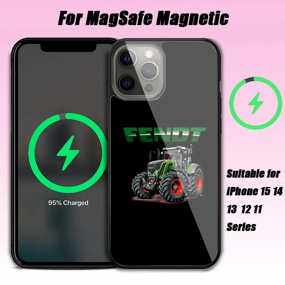 Fendt German Tractors Case IPhone 15 14 13 Pro Max 11 12 Mini Alex Mirror Magsafe Wireless Charging Cover