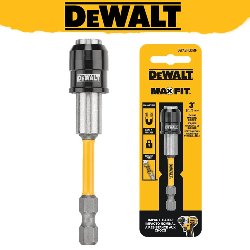 dewalt dwaf3hldmf 3in suporte de broca de aco hex shank eixo parafuso magnetico bloqueio acessorios para ferramentas eletricas 01