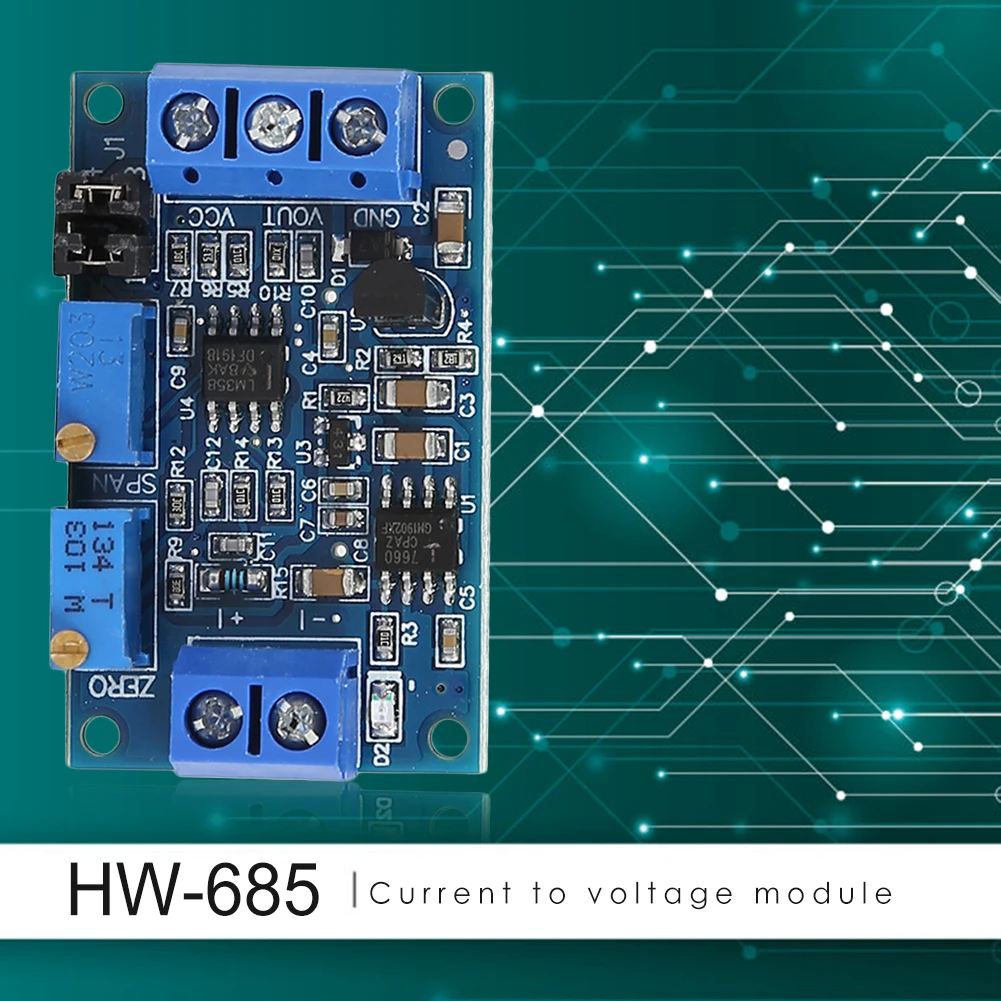 

0/4-20mA To 0-3.3V/5V/10V Voltage Transmitter HW-685 Voltage Transmitter Signal Converter Module