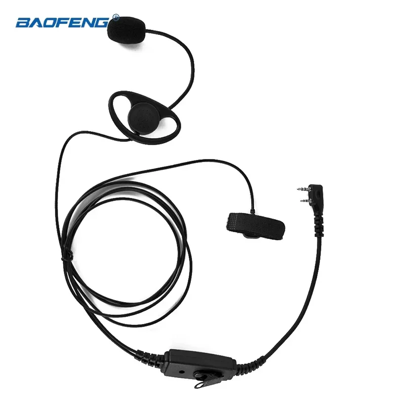 

Baofeng D-Shape Ear Hook PTT Mic Earpiece Microphone Headset for UV-5R UV-S9 PLUS 13 17 21 Kenwood HYT Walkie Talkie Accessories