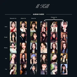 5 pz/set KPOP Redvelvt Chill Kill Album photogcards rene Wendy Joy Yeri SeulGi cartolina Double Sided LOMO Cards Fans Collection