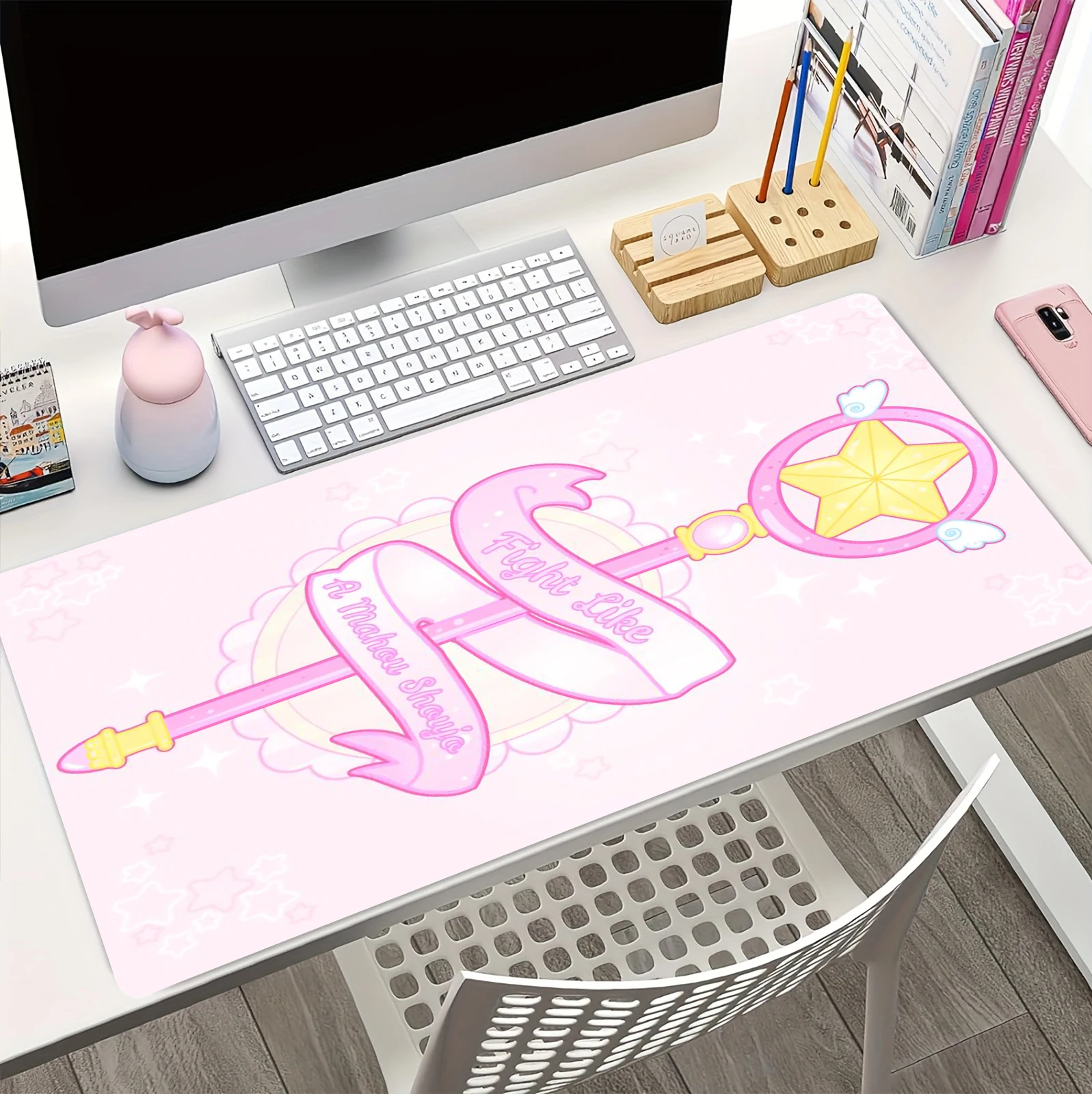 Magic Wand Mouse Pad Computer New XXL Mousepad Girls Pink Office Computer Keyboard Pads Gamers Soft Non-Slip Carpet Table Mat